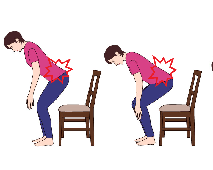 椅子から立ち上がる際の腰痛
